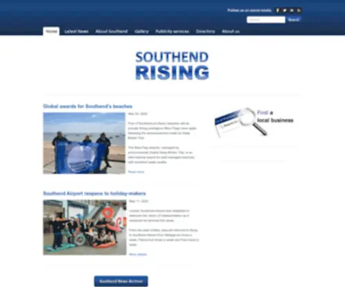 Southendrising.com(Southend Rising) Screenshot