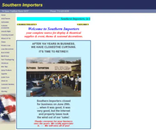 Southern-Importers.com(Southern Imports) Screenshot