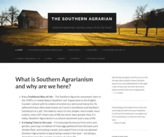 Southernagrarian.org(Southern Agrarianism and the culture of the Old South) Screenshot