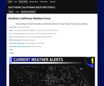 Southerncaliforniaweatherforce.com(Southern California's Most Accurate Weather Service) Screenshot
