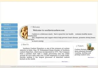 Southerncashew.com(Southern Cashew Exporters) Screenshot