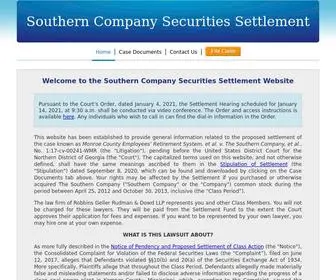 Southerncompanysecuritiessettlement.com(Southern Company Securities Settlement) Screenshot