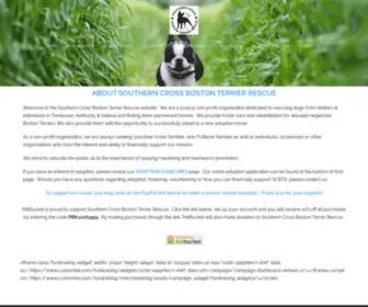 Southerncrossbtr.com(About Southern Cross Boston Terrier Rescue) Screenshot