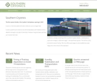 Southerncryonics.com(The Southern Hemisphere's first cryonics facility) Screenshot