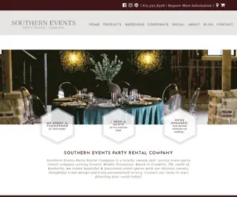 Southerneventsonline.com(Southern Events Party Rental Company) Screenshot