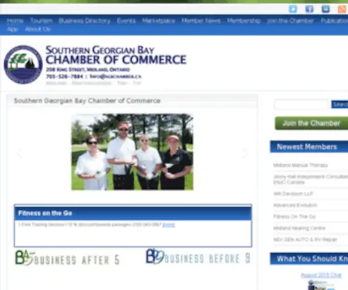Southerngeorgianbay.on.ca(Chamber of Commerce) Screenshot