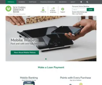 Southernheritagebank.com(Unbelievably Good Banking) Screenshot