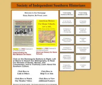 Southernhistorians.org(Society of Independent Southern Historians) Screenshot