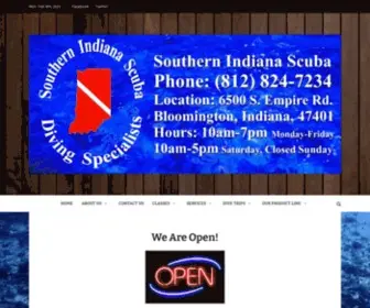 Southernindianascuba.com(Southern Indiana Scuba) Screenshot