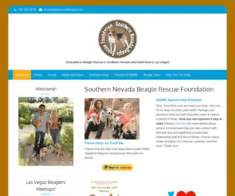 Southernnevadabeaglerescue.com(The mission of Southern Nevada Beagle Rescue Foundation) Screenshot