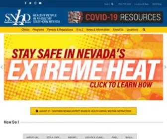 Southernnevadahealthdistrict.org(Healthy People in a Healthy Southern Nevada) Screenshot