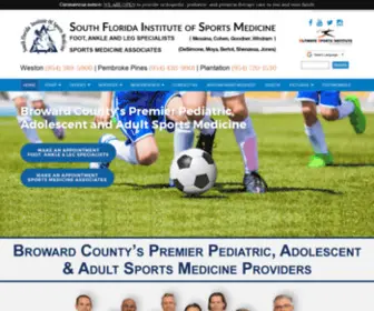 Southfloridasportsmedicine.com(South Florida Institute of Sports Medicine) Screenshot