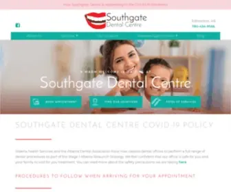 Southgatedentalcentre.com(Family Dentistry in South Edmonton) Screenshot