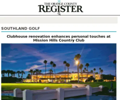 Southlandgolfmagazine.com(Southern California Golf Courses) Screenshot