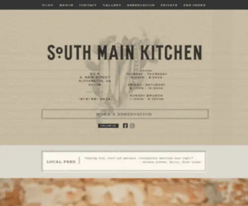 Southmainkitchen.com(South Main Kitchen) Screenshot