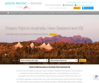 Southpacificbydesign.com(Vacations in New Zealand) Screenshot