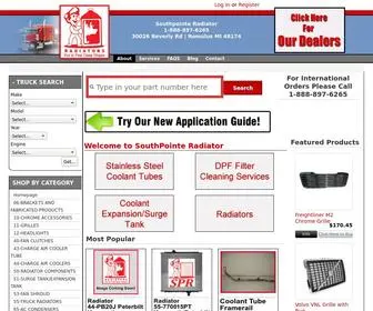 Southpointeradiator.com(Southpointe Truck Radiator & coolant system parts) Screenshot