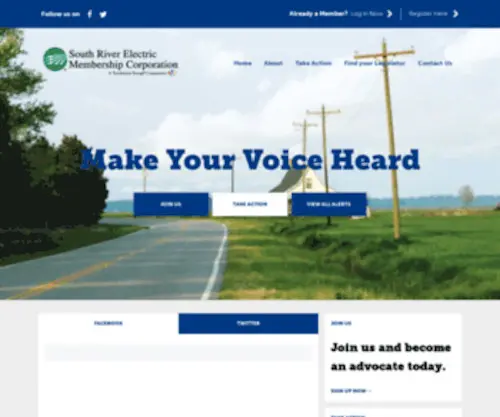 Southriveraction.com(Voices for Cooperative Power) Screenshot