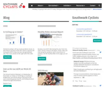 Southwarkcyclists.org.uk(We live in Southwark and we love to ride bikes) Screenshot