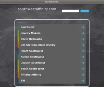 Southwestaffinity.com(Southwestern jewelry handcrafted by Native American Indians) Screenshot