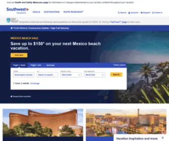 Southwestairvacations.com(Southwest Vacations) Screenshot