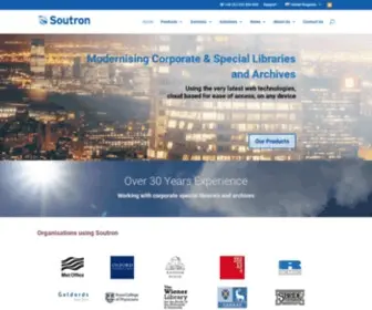 Soutron.com(Supplier of Library Management Systems (LMS)) Screenshot