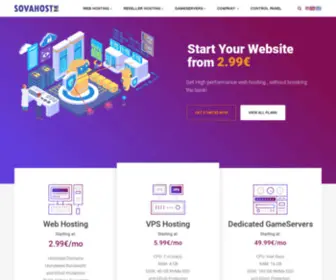 Sovahost.net(Super Fast Web hosting Platform) Screenshot