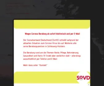 Sovd-SH.de(Startseite Ihres Sozialverbandes Landesverband Schleswig) Screenshot
