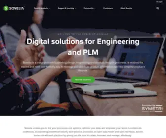 Sovelia.com(Digital solutions for Engineering and PLM) Screenshot