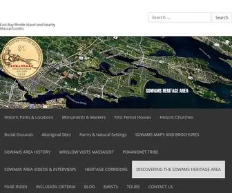 Sowamsheritagearea.org(East Bay Rhode Island and Nearby Massachusetts) Screenshot