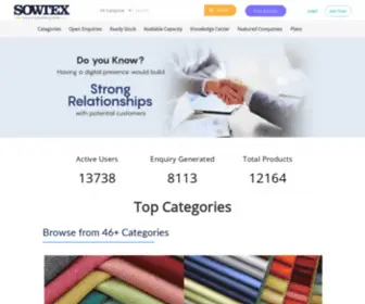 Sowtex.com(SOWTEX-Sourcing Textiles Globally) Screenshot