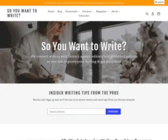 Soyouwanttowrite.org(So You Want to Write) Screenshot