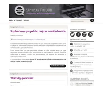 Soyusuario.com(Software y aplicaciones de web) Screenshot