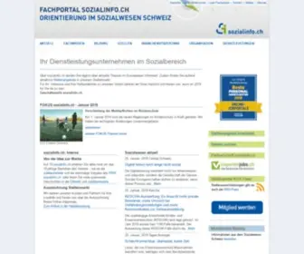 Sozialinfo.ch(Suchen und finden Sie bei alle Informationen rund um den Sozialbereich) Screenshot