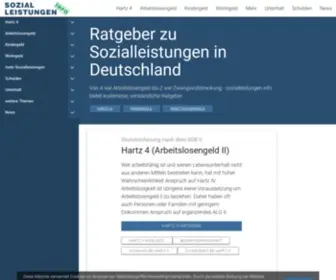 Sozialleistungen.info(Von A wie Arbeitslosengeld bis Z wie Zwangsvollstreckung) Screenshot