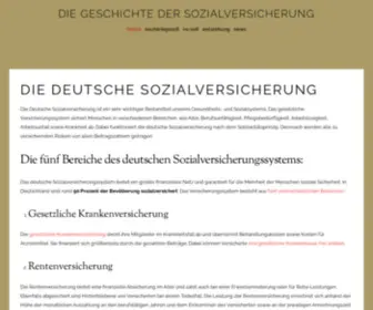 Sozialversicherung-Geschichte.de(Die Geschichte der Sozialversicherung) Screenshot