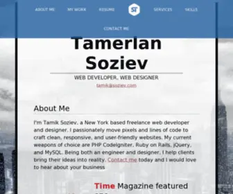 Soziev.com(Portfolio of Tamerlan Soziev) Screenshot