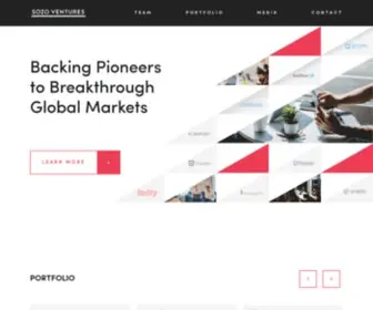 Sozo.ventures(Backing pioneers to navigate breakthrough markets) Screenshot