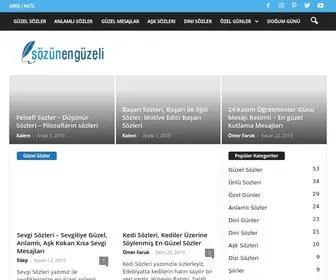 Sozunenguzeli.com(Güzel sözler) Screenshot