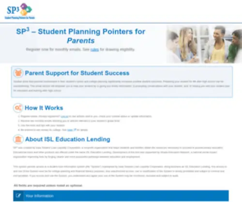 SP3.org(Student Planning Pointers for Parents) Screenshot