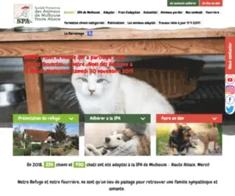 Spa-Mulhouse.fr(Bienvenue sur le site de la Société de la Protection des Animaux de Mulhouse) Screenshot