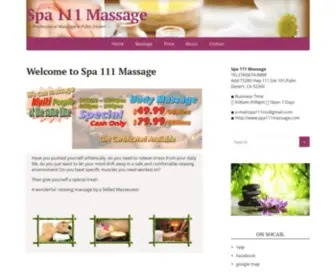 Spa111Massage.com(Spa 111 Massage) Screenshot