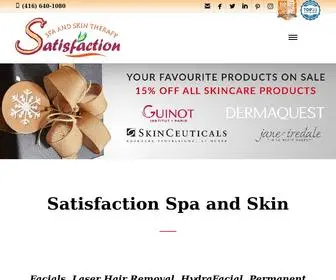 Spaandskin.com(Satisfaction Spa and Skin in West Toronto) Screenshot