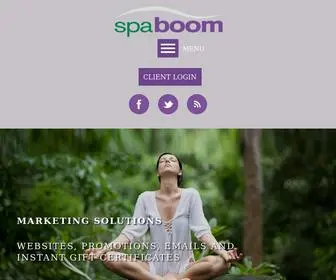 Spaboom.com(Instant Gift Certificates and Websites for Spas & Salons) Screenshot