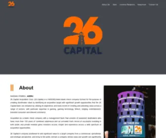 Spac26.com(26 Capital Acquisition Corp (26 Capital)) Screenshot