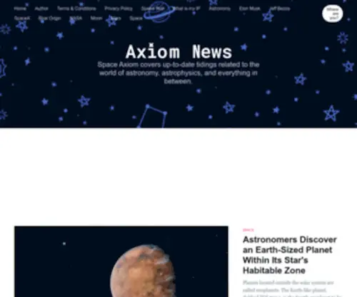 Space-Axiom.com(Space axiom) Screenshot