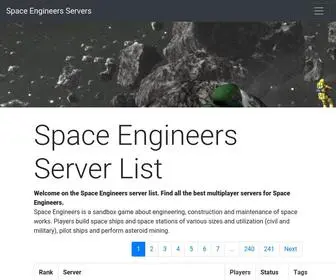 Space-Engineers.com(Space Engineers Server List) Screenshot