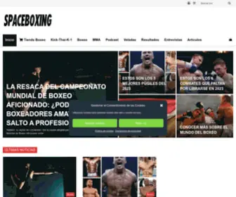 Spaceboxing.com(KickBoxing, Boxeo,MMA, Muay Thai, K) Screenshot