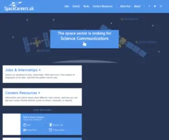 Spacecareers.uk(Space jobs board and careers advice) Screenshot