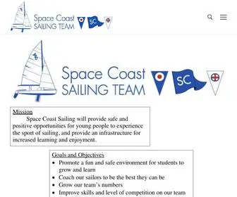 Spacecoastsailing.org(About SCSEF) Screenshot